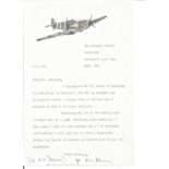 Battle of Britain hand written letter from I Deacon WIFE about A H Deacon regarding his poor