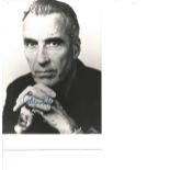 Christopher Lee signed 6x3 b/w photo. Good Condition. All signed pieces come with a Certificate of