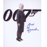 James Bond. 10x8 sized signed photo of Dame Judi Dench in character. Good Condition. All signed