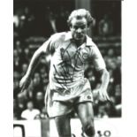 Terry Yorath signed 10x8 b/w photo pictured in action for Leeds United. Good Condition. All signed