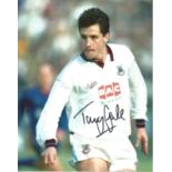 Tony Gale signed 10x8 colour photo pictured in action for West Ham United. Good Condition. All