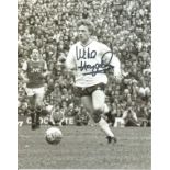 Mike Hazard signed 10x8 b/w photo pictured in action for Tottenham Hotspur. Good Condition. All