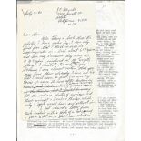 Tirpitz raider F/O Stowell detailed hand written letter regarding the raid and his career to WW2