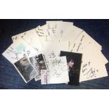 Assorted tv/film/music collection. 30+ items. Mainly signed cards. Some of names included are