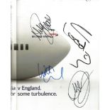 Sir Clive Woodward, Mike Tindall, Will Greenwood and Matt Dawson signed Rugby World cup programme