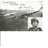 D Day John Howard signed 6 x 4 photo of a glider and inset picture. From Battle of Britain Historian