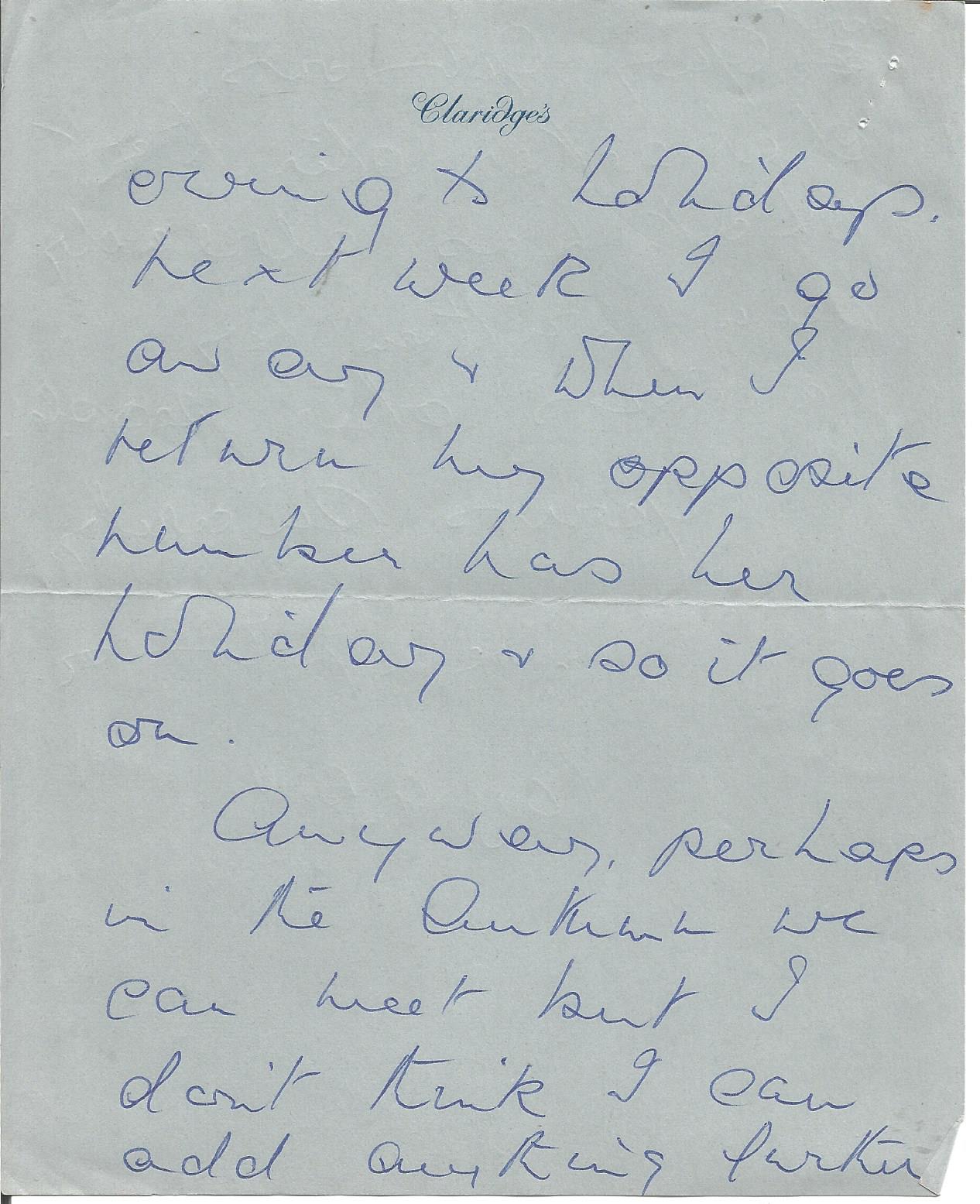 Eve Gibson hand written letter 1978 to WW2 book author Alan Cooper. Good Condition. All signed - Image 3 of 4