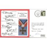 Oberleutnant Mark Carson signed Knights Cross of the Iron Cross cover RAF(DM)19. 18p GB QEII