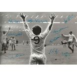 Autographed WEST BROM 1968 photo, a superb image depicting a montage of images relating to Jeff
