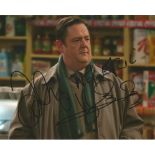 Johnny Vegas Comedy Actor Signed Open All Hours 8x10 Photo. Good Condition. All signed pieces come