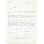 Colditz POW Kenneth Lockwood typed signed letter to WW2 book author Alan Cooper regarding the