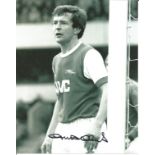 John Hollins signed 10x8 b/w photo pictured in action for Arsenal. Good Condition. All signed pieces