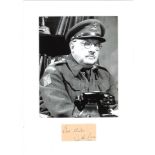 Arthur Lowe signature piece mounted below b/w photo as Captain Mainwaring in Dad's Army. Approx.
