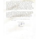 Tirpitz raider Flt Lt W Gabriel detailed typed signed letter regarding the raid and his career to