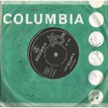 The Shadows Columbia 45 vinyl record in original sleeve signed by band members Hank Marvin, Bruce