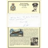 Group Captain Patrick Foss OBE handwritten letter handwritten letter. WW2 RAF Battle of Britain