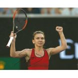 Simona Halep Signed Tennis 8x10 Photo. Good Condition. All signed pieces come with a Certificate