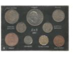 UK GB 1965 coin set in plastic display case. 1965 Great Britain 9 coin set Queen Elizabeth II Half