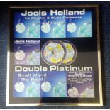 Jools Holland signed CD insert. Mounted and framed with other inlays and CD's. Good Condition. All