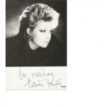 Elaine Paige signed 6x4 b/w photo. Good Condition. All signed pieces come with a Certificate of