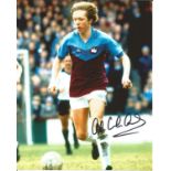 Alan Curbishley signed 10x8 colour photo pictured in action for West Ham United. Good Condition. All