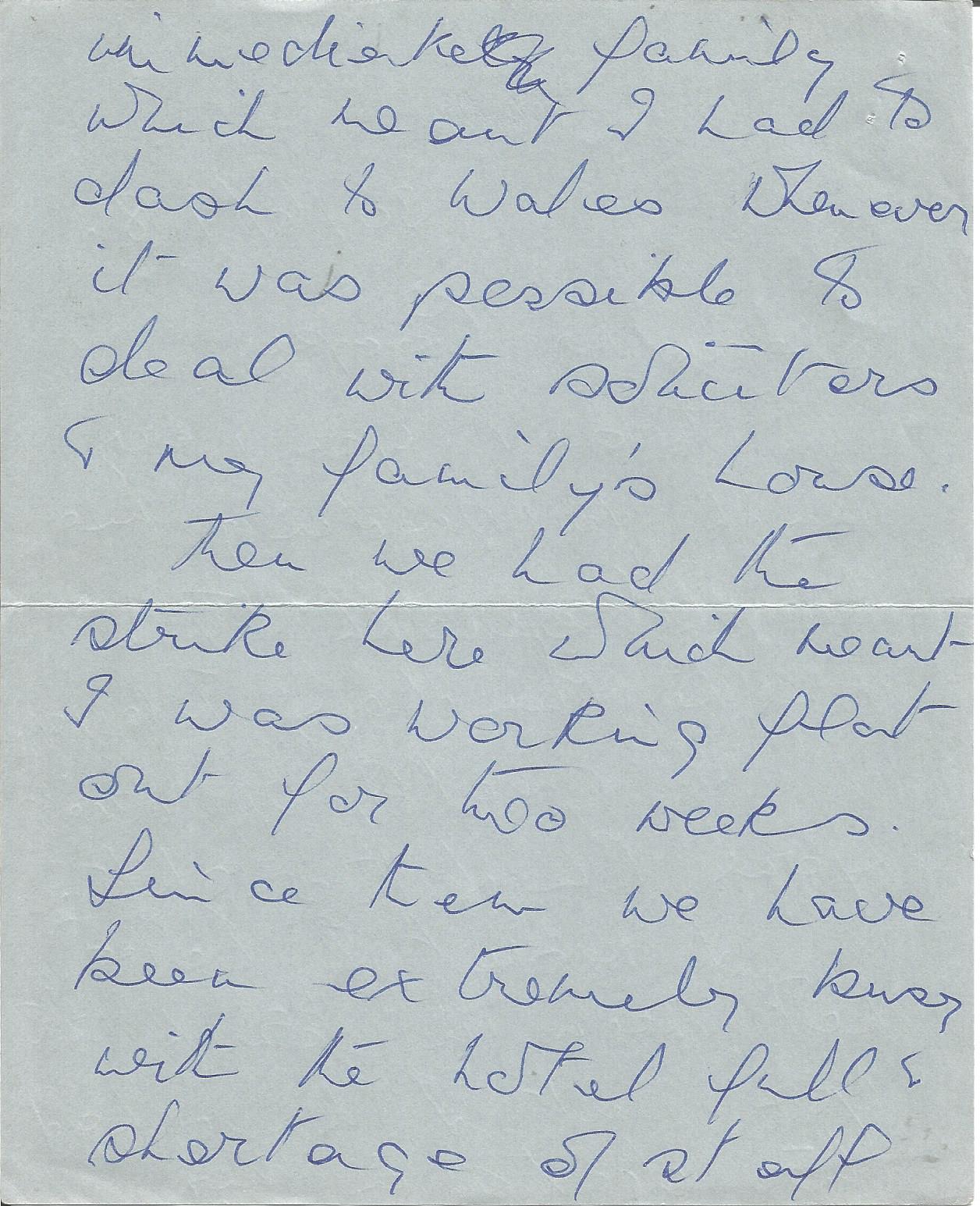 Eve Gibson hand written letter 1978 to WW2 book author Alan Cooper. Good Condition. All signed - Image 2 of 4