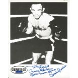 Carmen Basilio Signed Boxing 8x10 Photo. Good Condition. All signed pieces come with a Certificate