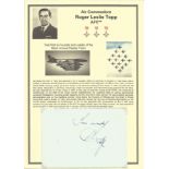 Air Commodore Roger Leslie Topp AFC** signature piece. Set into superb A4 descriptive page. Good