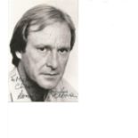 Dennis Waterman signed 6x3 b/w photo. Dedicated. Good Condition. All signed pieces come with a
