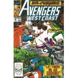 Marvel Comic Avengers West Coast 55 Feb signed on the cover by Stan Lee. Good Condition. All