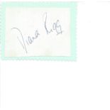 Diana Rigg small signature piece. Good Condition. All signed pieces come with a Certificate of