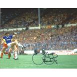 Graeme Sharp signed 8x10 colour photo picture in action for Everton against Watford during the