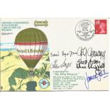 Mr T Sage, Mr C Chappell, Mr J Joiner and three overs signed cover commemorating the Crossing of