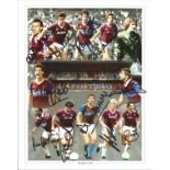 West Ham United Boys of 86 10x8 colour montage photo signed by Alan Dickens , Mark Ward, Ray