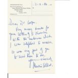 Sir Martin Gilliat Colditz POW PPS Queen Mother hand written letter 1986 to WW2 book author Alan