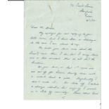 Tirpitz raider Flt Lt Lake DFC detailed hand written letter regarding the raid and his career to WW2