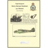 Flight Sargent Henry George Deadman later Stewart signature piece. WW2 RAF Battle of Britain