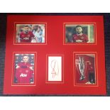 Luke Shaw signature piece mounted with 4 colour Man Utd photos. Approx overall size 16x20. Good