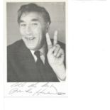 Frankie Howerd signed 6x4 b/w photo. Good Condition. All signed pieces come with a Certificate of