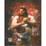 Typhoon WWF Wrestling hand signed 10x8 photo. This hand signed photo depicts WWF Wrestling legend,