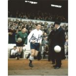 Alan Mullery signed 10x8 colour photo pictured leading Tottenham Hotspur out at White Hart Lane.