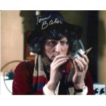 Tom Baker Dr Who signed 10x8 colour photo. Good Condition. All signed pieces come with a Certificate