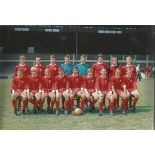 Autographed IAN ROSS photo, a superb image depicting Liverpool players posing for a squad photo