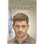 Steven Gerrard hardback book My Story signed on the cover. Good Condition. All signed pieces come