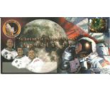 Apollo 12 Lunar Landing superb illustration of the crew and Alan Bean painting image 2002 GB