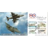 King Hussein of Jordan signed 80th anniv of the RAF cover. Good Condition. All signed pieces come