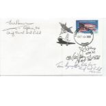 Capt Eric Winkle Brown, Charles Sox Hosegood and Squadron Leader Jim Heyworth signed US 2001
