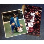 Football signed photo collection. 2 photos. One signed by Danny Murphy the other by Bob Latchford.