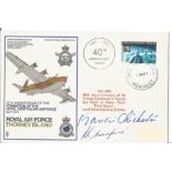 Francis Chichester and R Mansfield signed RAF Thorney Island cover. Good Condition. All signed