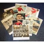 Vintage football autograph collection of soccer magazine photos. Includes Bill Paterson signed 8x6